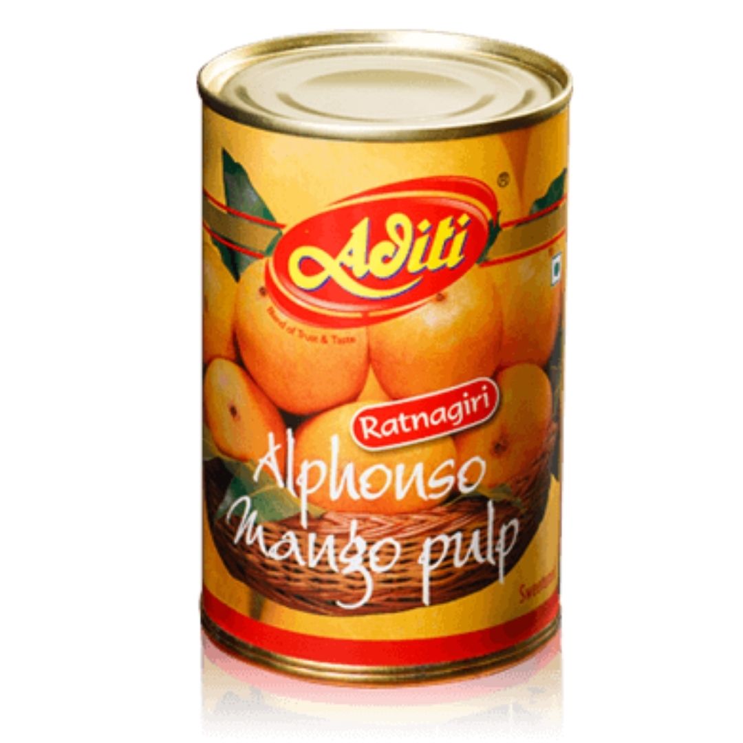 Ratnagiri Alphonso Mango Pulp Sweetened 450g  Aditi