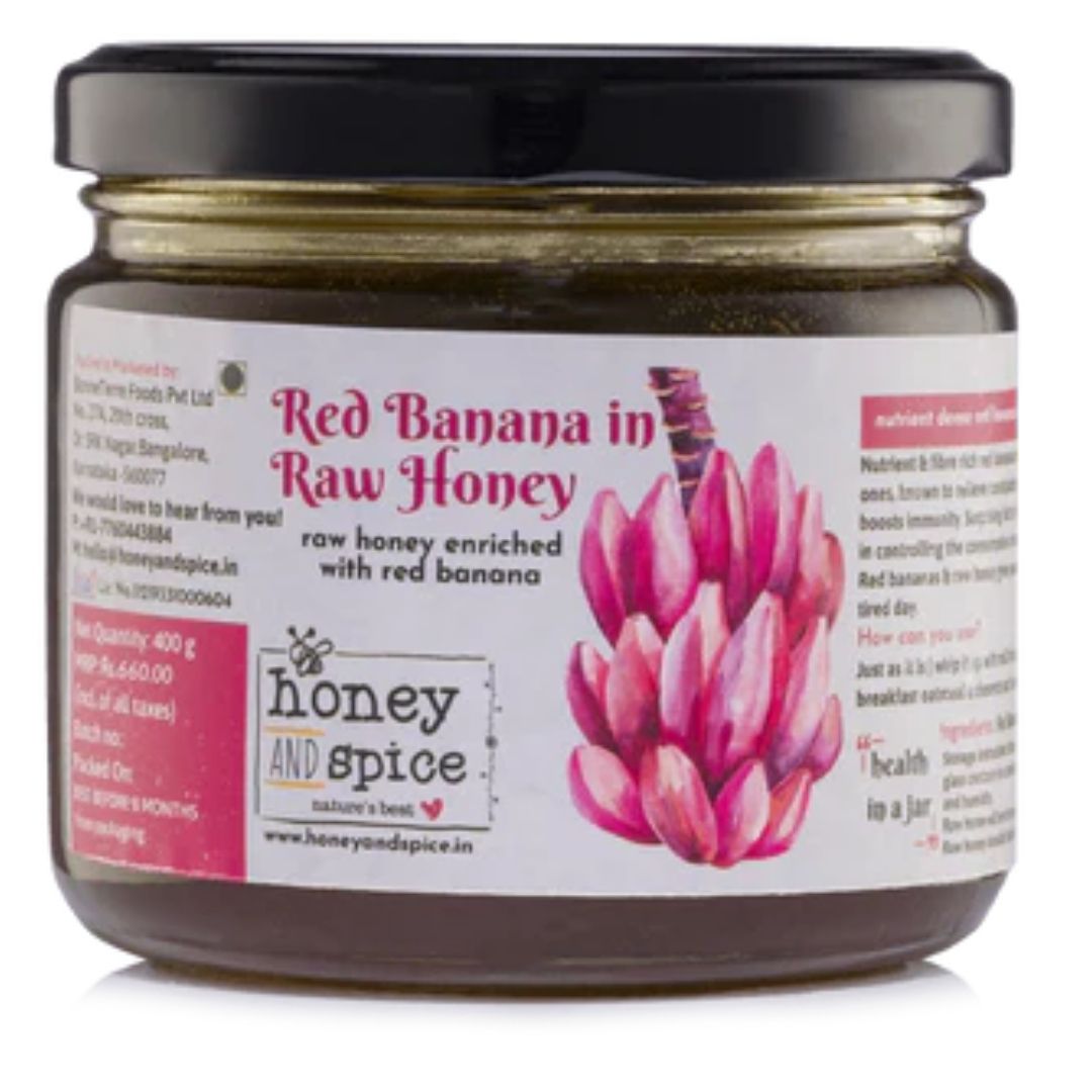 Red Banana in Raw Honey 400g Honey & Spice