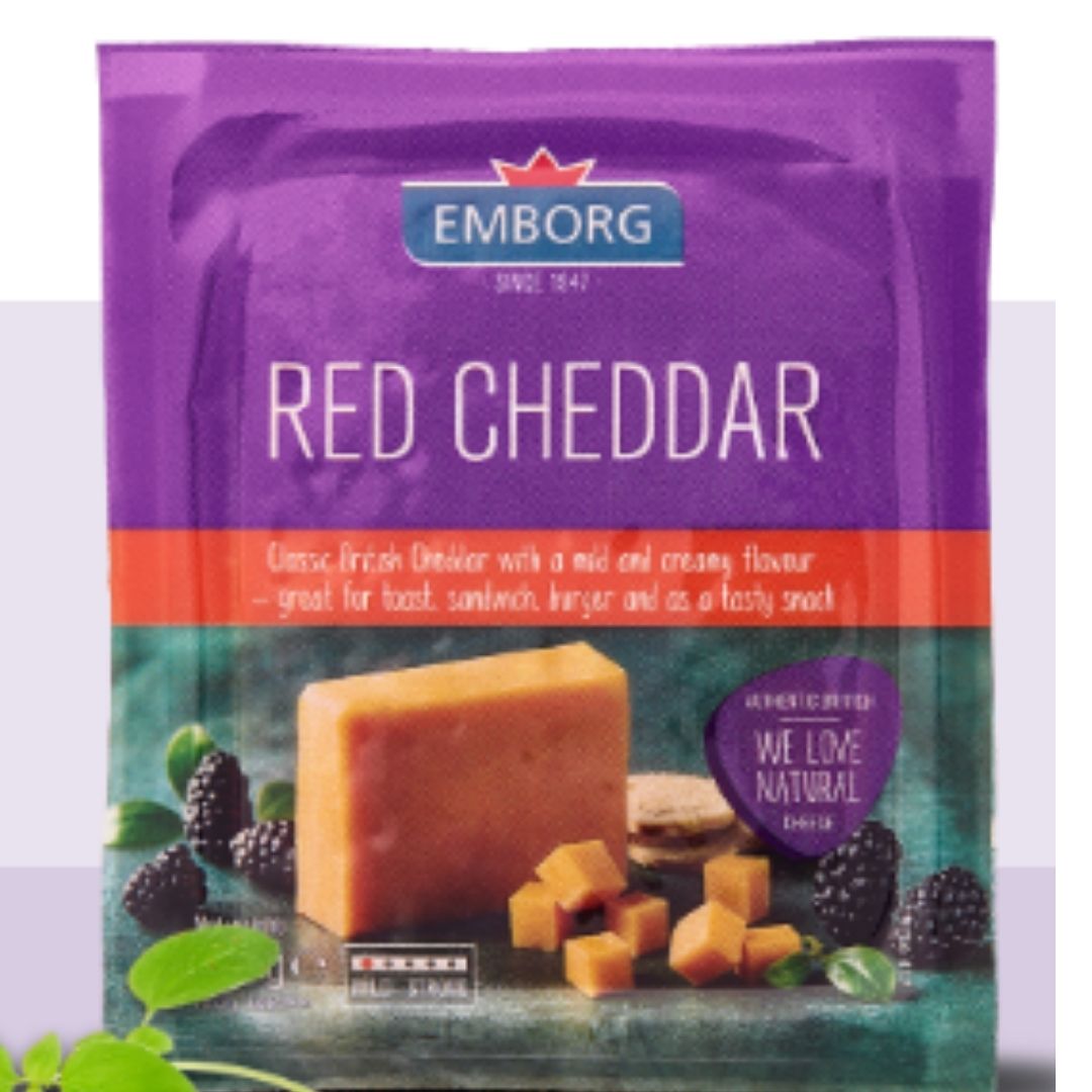 Red Cheddar Block 200g Emborg