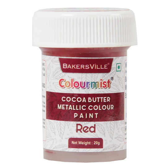 Red Cocoa Butter Metallic Colour Paint 20g Colourmist