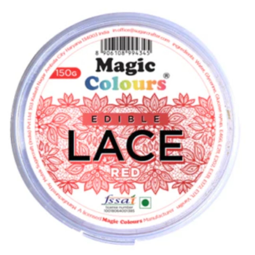 Red Edible Lace Paste Magic Colours