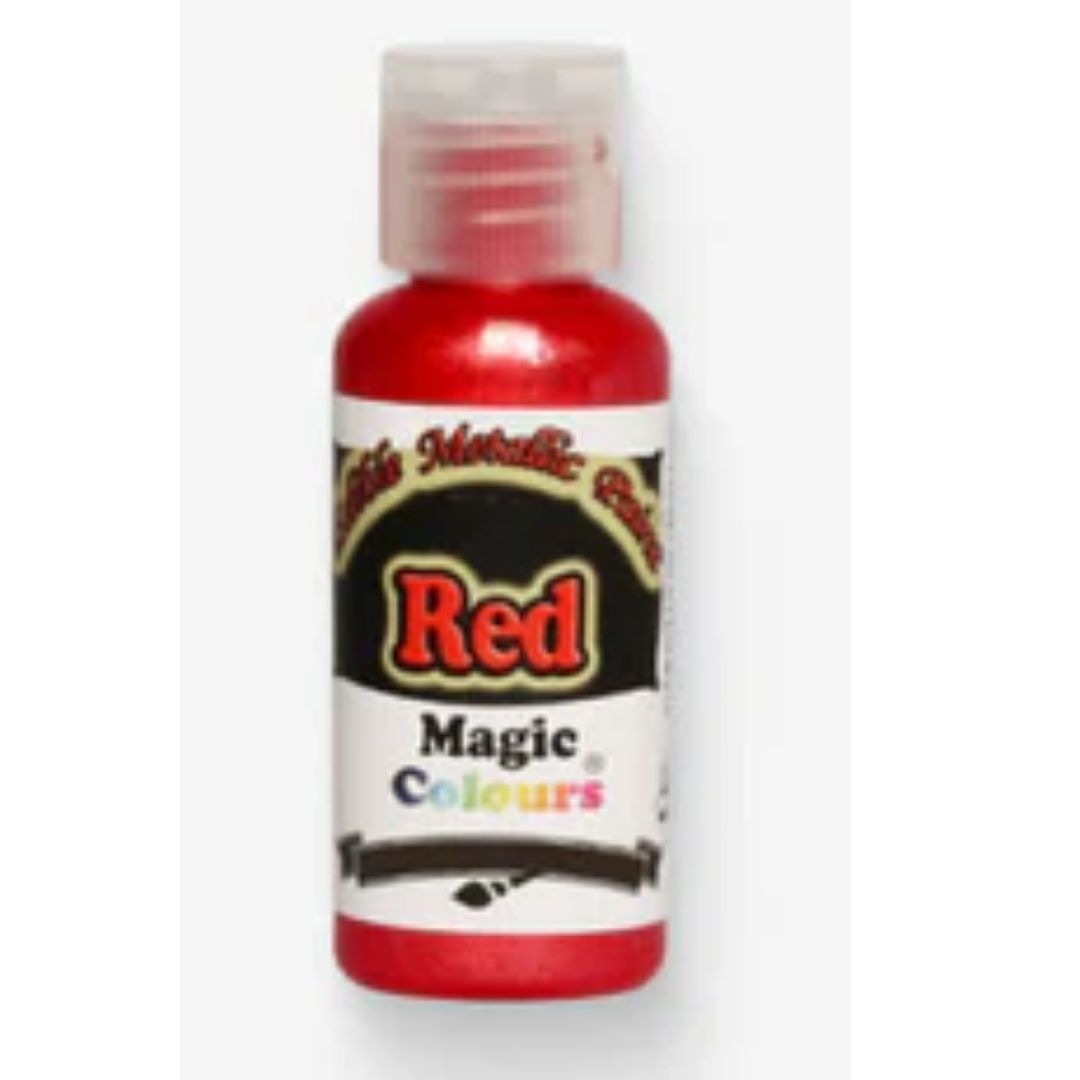 Red Edible Metallic Paints Magic Colours