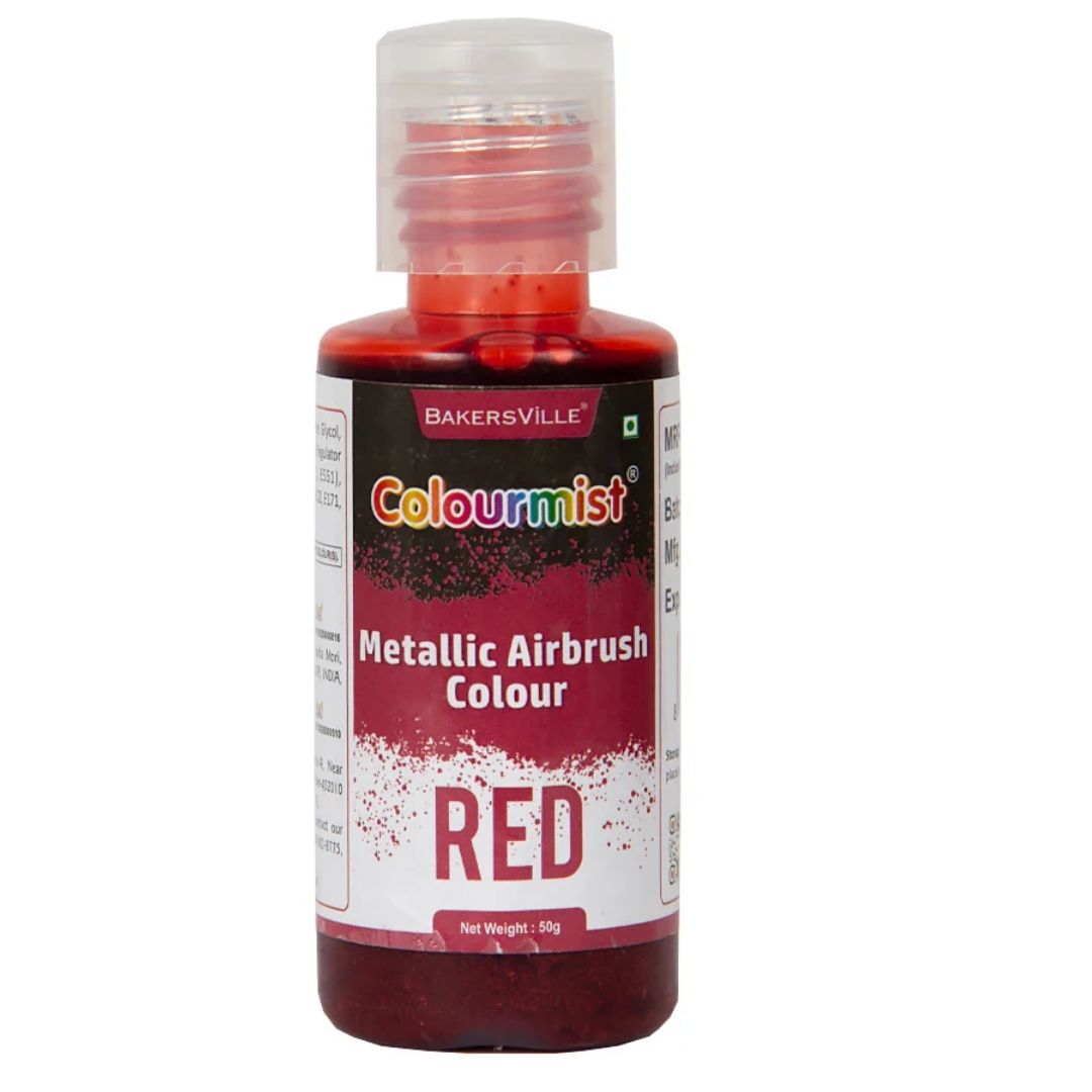 Red Metallic Airbrush Food Colour 50g Colourmist