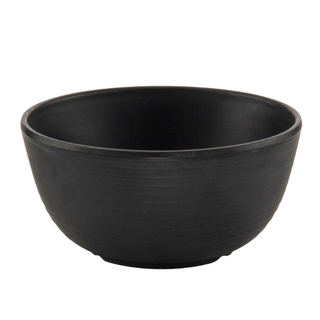 Rings Matt Round Veg Bowl 10 Cm Black – Dine