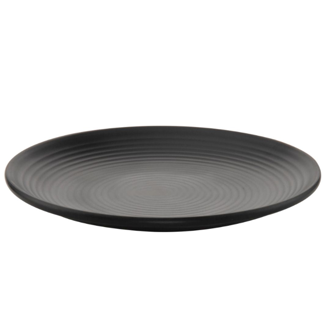 Rings Matt Small Plate 19 Cm Black – Dine