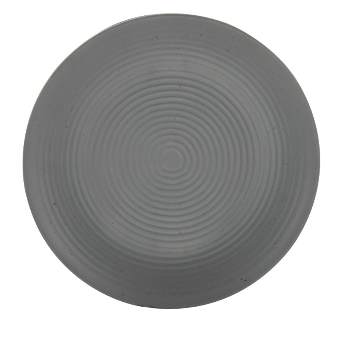 Rings Matt Small Plate 19 Cm Speckle Grey – Dine