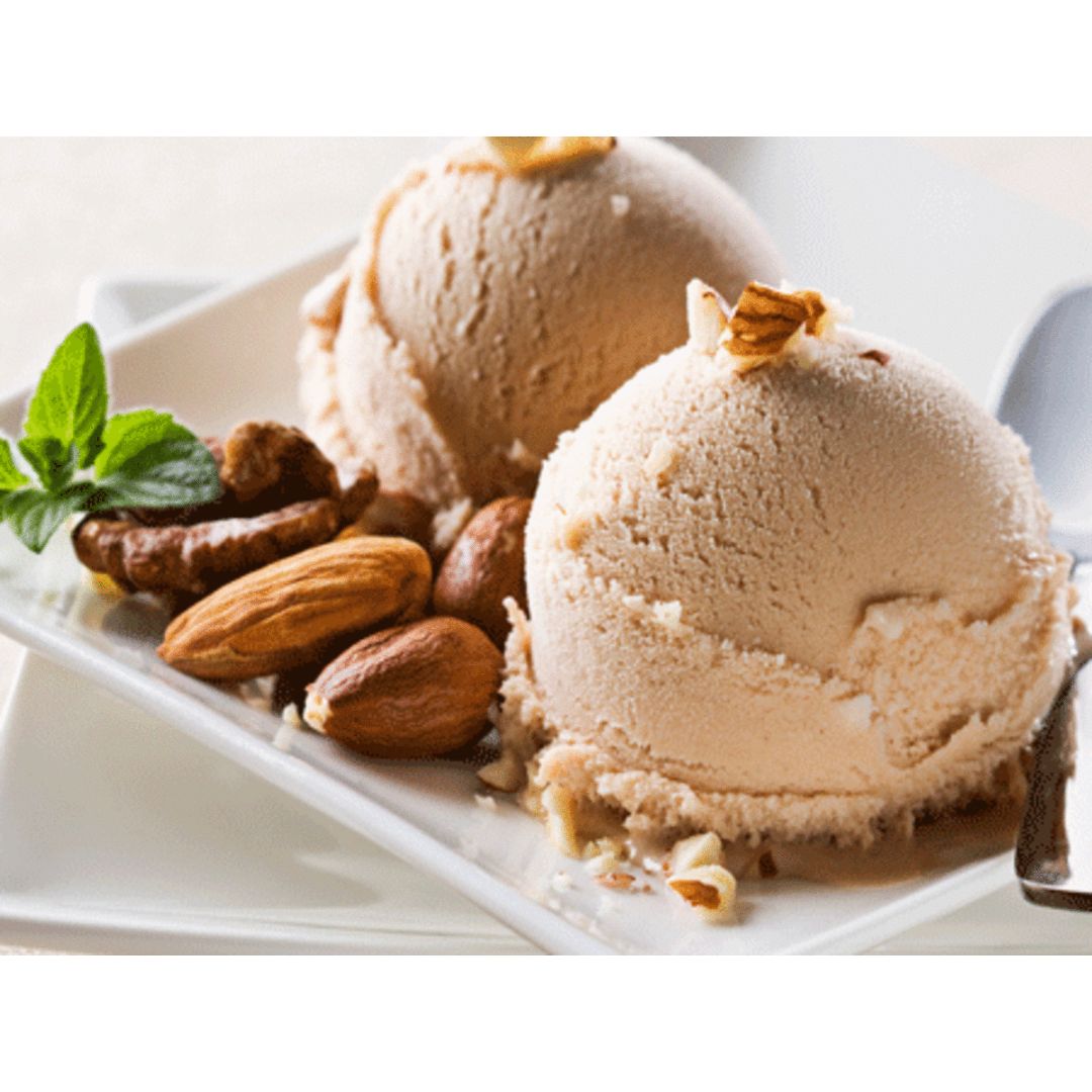 Roasted Almond Ice Cream (40 Scoops) 4 ltr  Dlish