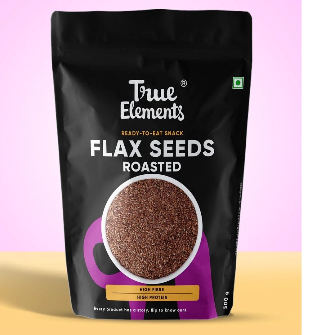 Roasted Flax Seeds 500g True Elements