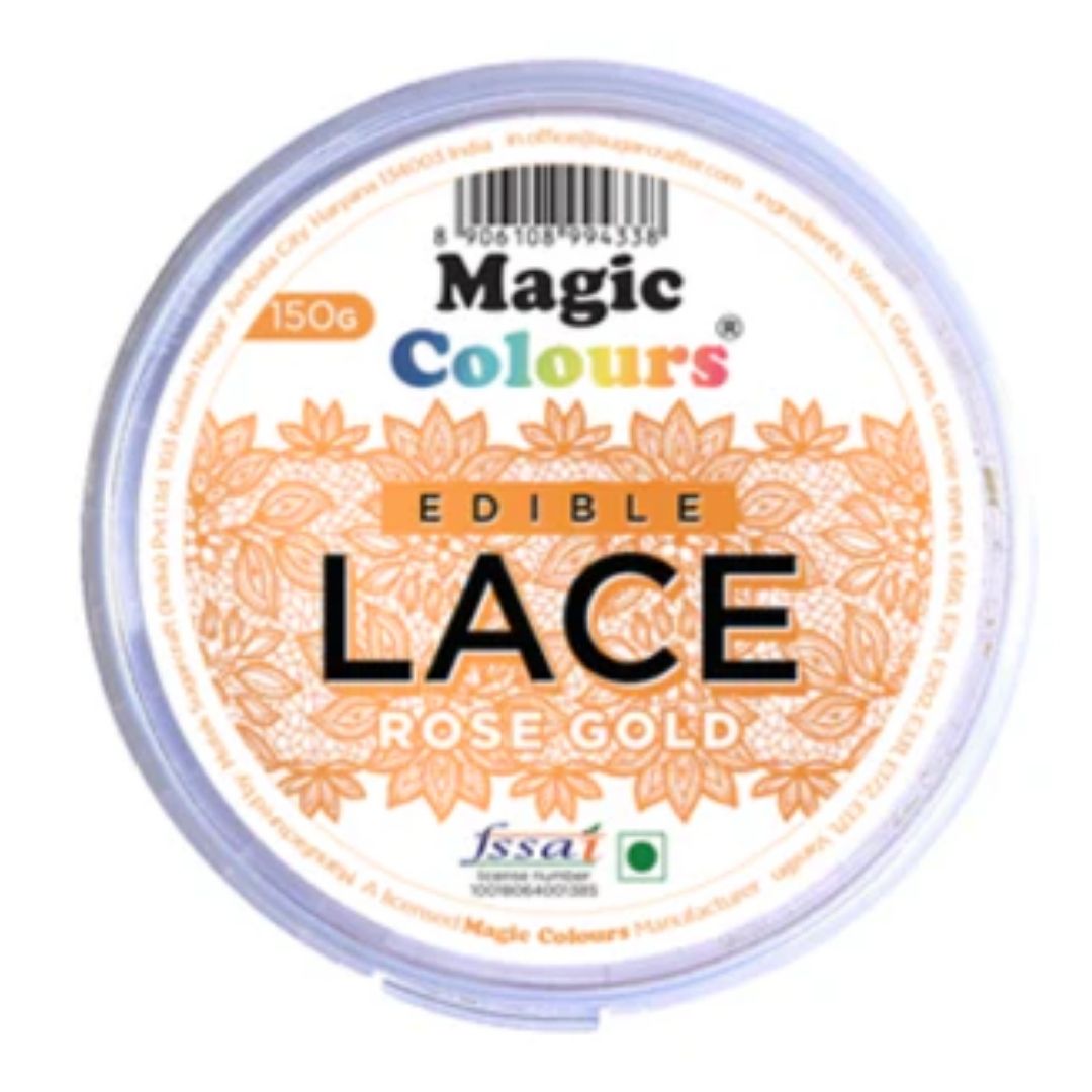 Rose Gold Edible Lace Paste Magic Colours