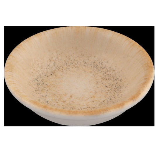 Round Deep Plate IRIS Beige