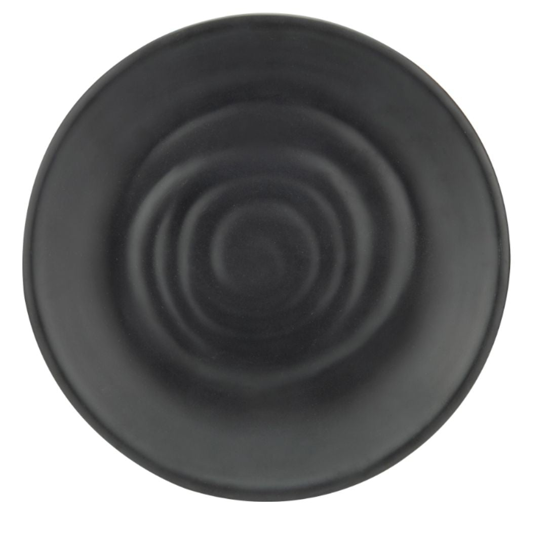 Round Medium Plate 9″ Matt Black