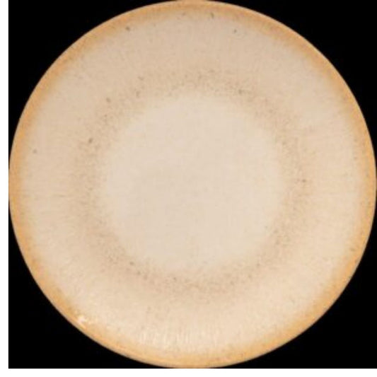 Round Rimless Plate IRIS Beige