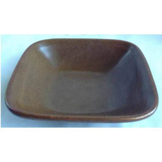 Rustic Brown Square Salad Bowl w_d Rim L- 7” X B- 7” X H- 2” ArtEvo