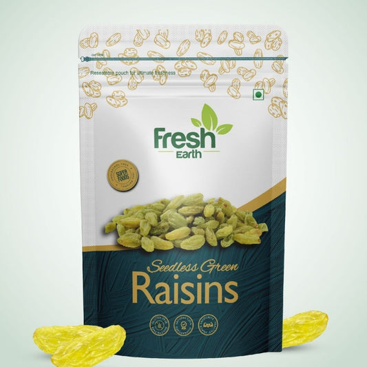 SEEDLESS GREEN RAISINS 250G FRESH EARTH