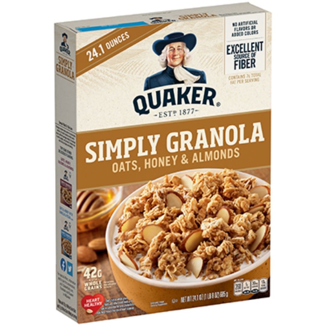 SIMPLY GRANOLA OATS, HONEY & ALMONDS QUAKER