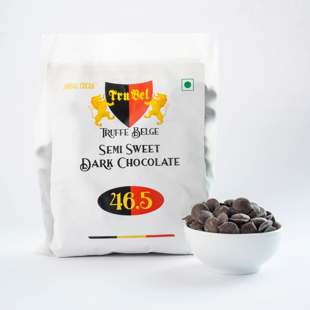 Semi Sweet Dark Chocolate Couverture 46.5 500g Jindal Cocoa