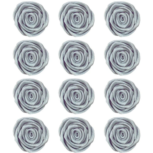 Silver Roses Edible Rose Cake Toppers Confect