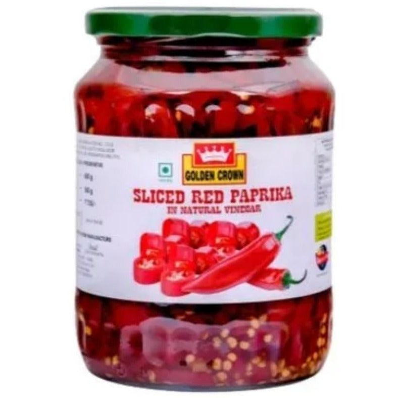 Sliced Red Paprika 380 gm  Golden Crown