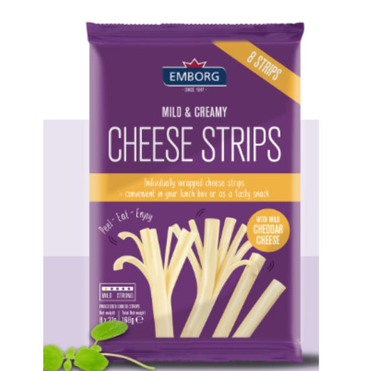 Snack Cheese Strips 168g Emborg