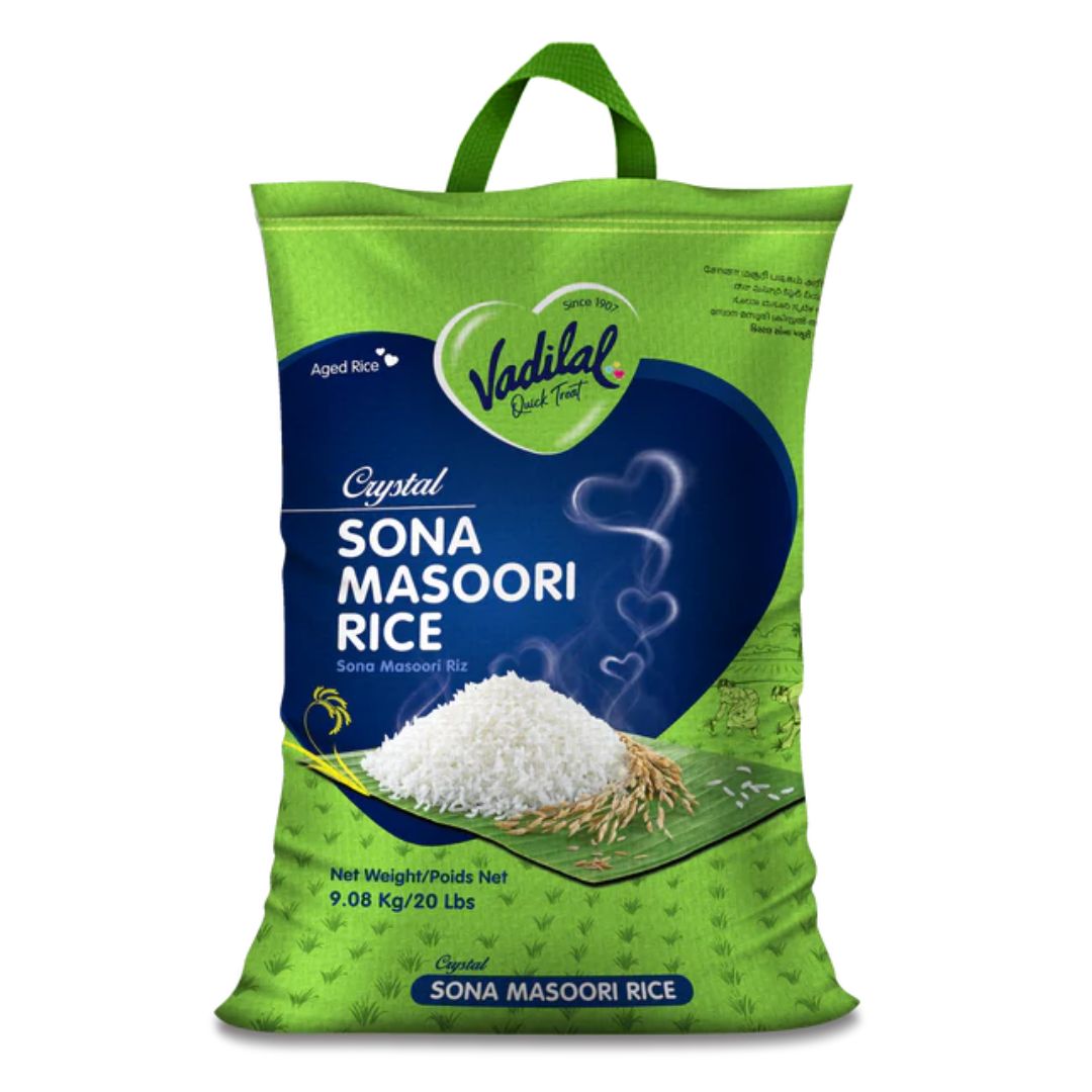 Sona Masoori Rice - Crystal 9.08kg Vadilal