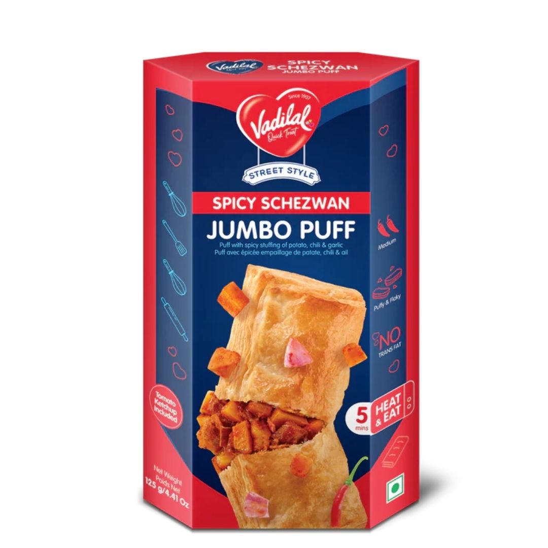 Spicy Schezwan Jumbo Puff 125g Vadilal