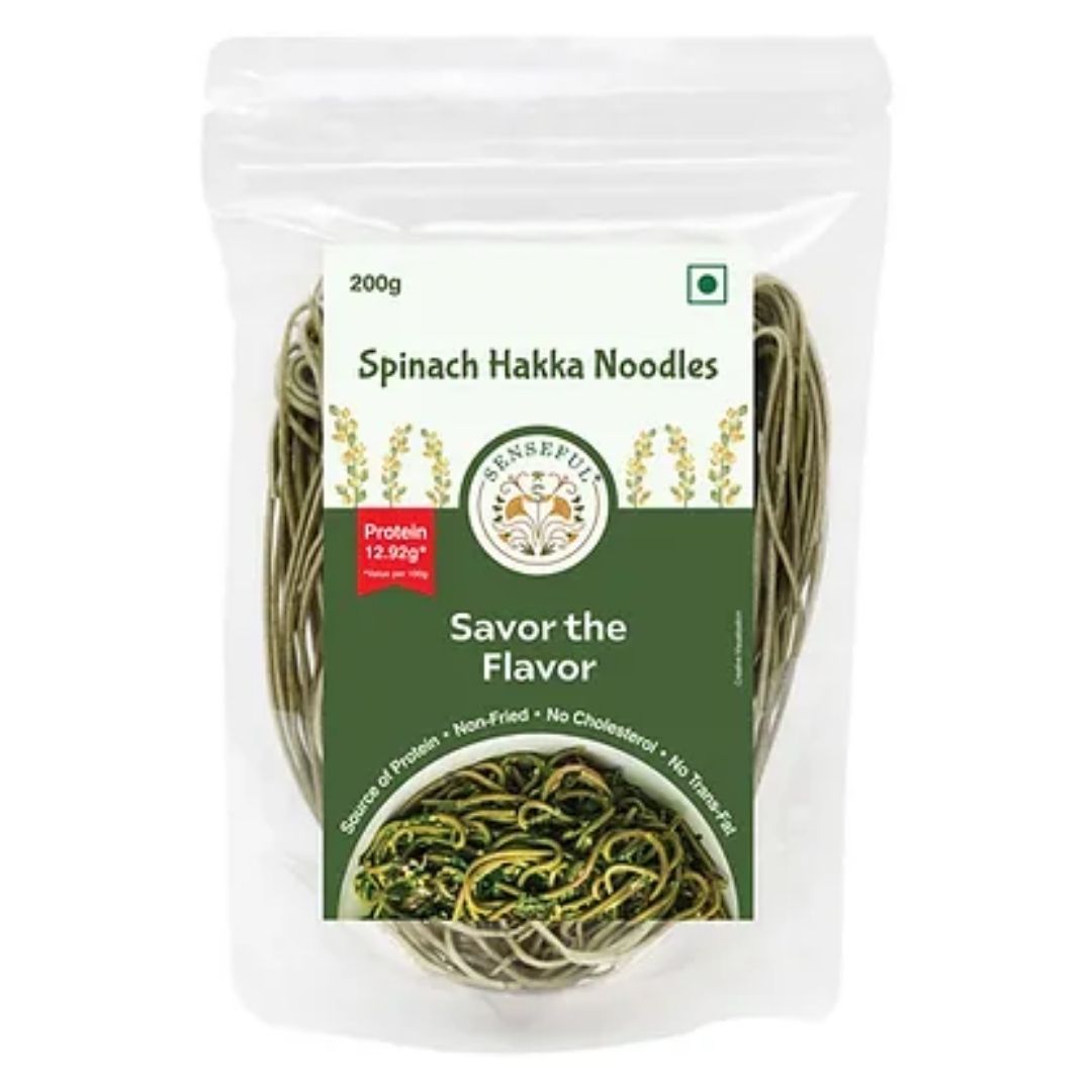 Spinach Hakka Noodles Senseful