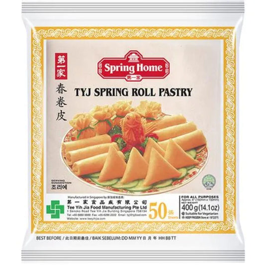 Spring Roll Pastry 150mm (6") x 50 Sheets (400 gm)  TYJ