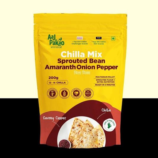 Sprouted Bean Amaranth Onion Pepper Chilla Mix 200g Aaj Pakao