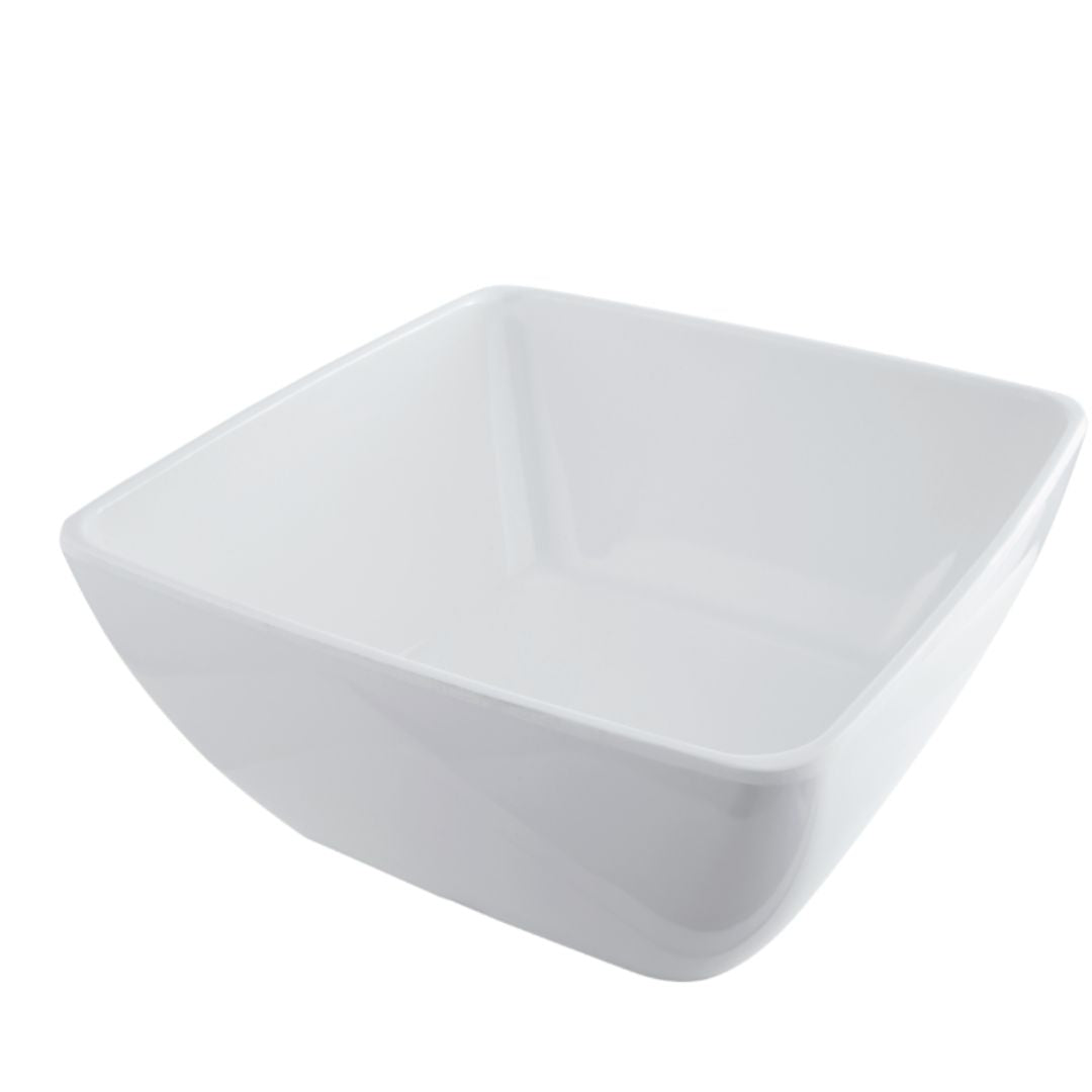 Square Bowl 24.5 cm White – Servewell