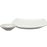 Square Sandwich Plate 20.3 Cm White