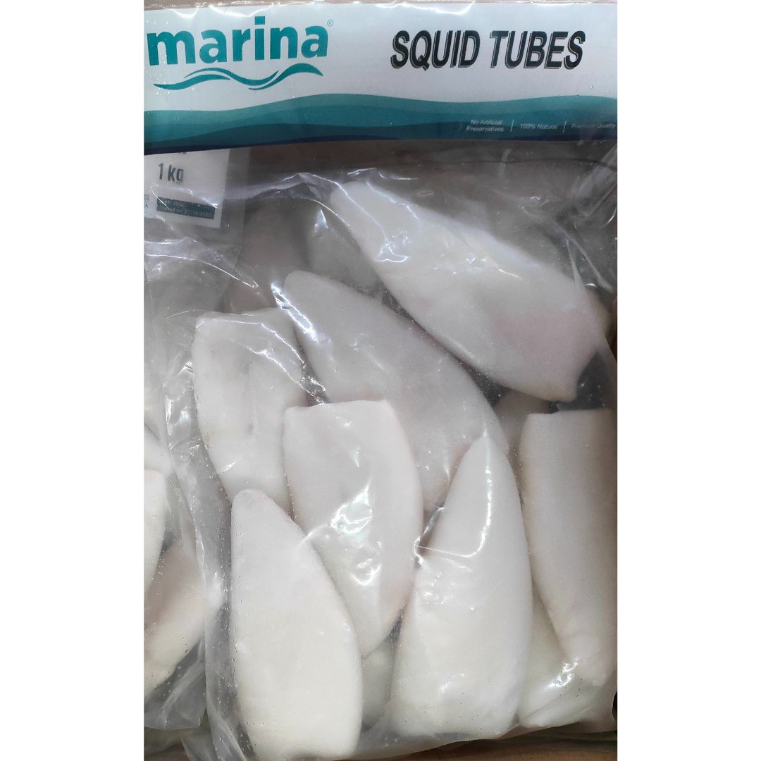 Squide Tube 60-100 Frozen (20% Glazed)  1 KG