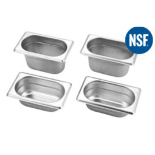 Stainless Steel 304 GN Pan 1_9 NSF Approved (176mm x 108mm) Cambro