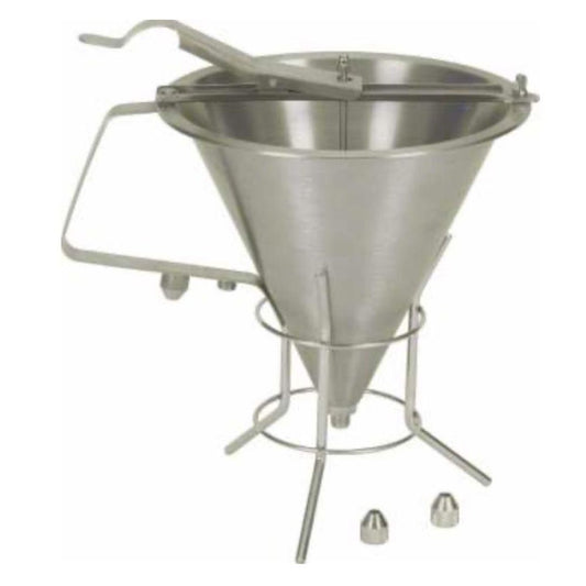 Stainless Steel Batter Dispenser Piston Funnel With 2 Nozzles