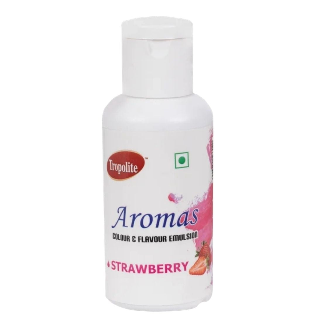 Strawberry Aromas- Colour & Flavour Emulsion 50ml Tropolite