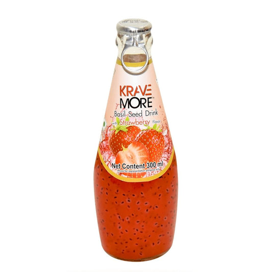 Strawberry Basil Seed Drink 300ml Krave More