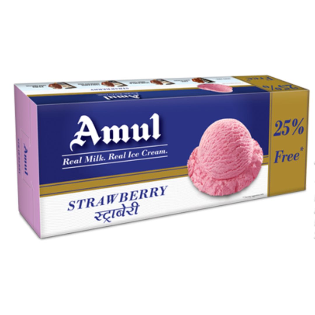 Strawberry Ice Cream 1.25ltr Amul