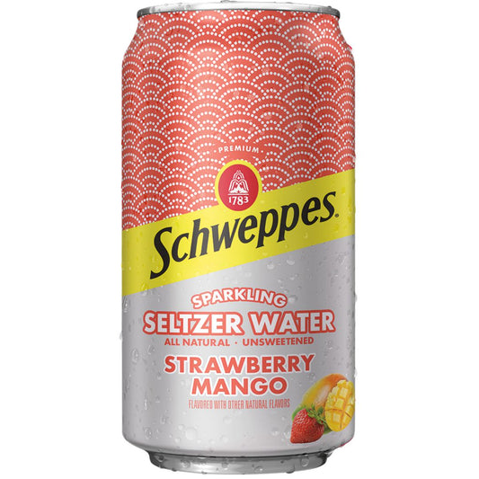 Strawberry Mango Sparkling Water Beverage Schweppes