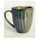 Studio Green Or Blue Cer. Mug Rippled 3.5″Ø x 4″H (280ml)