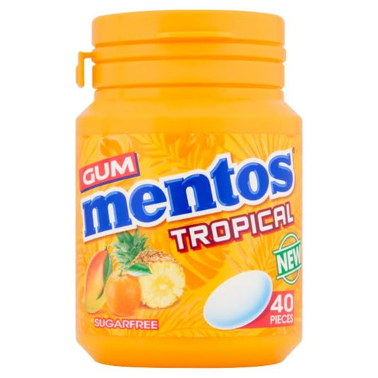 Sugar Free Gum Tropical Flavour 56gm Mentos