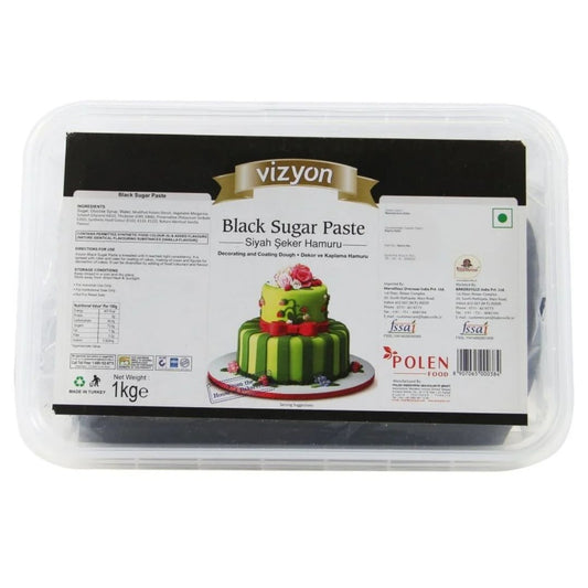 Sugar Paste Fondant Black, 1 KG Vizyon