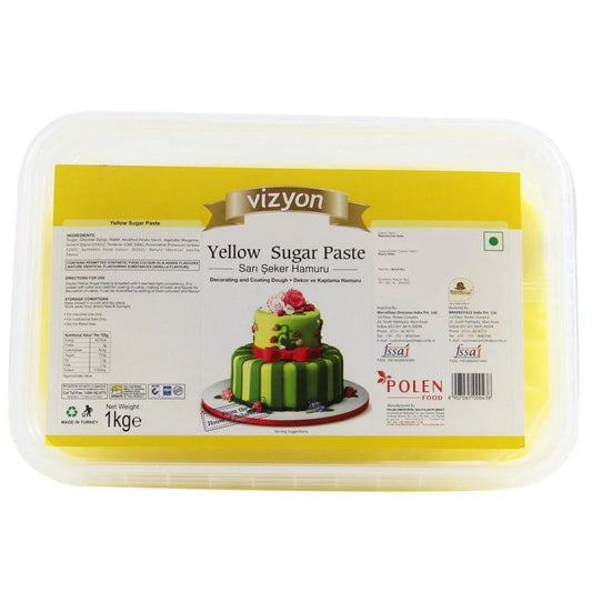 Sugar Paste Fondant Yellow, 1 KG Vizyon