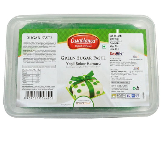 Sugar Paste Green, 1 Kg Casablanca