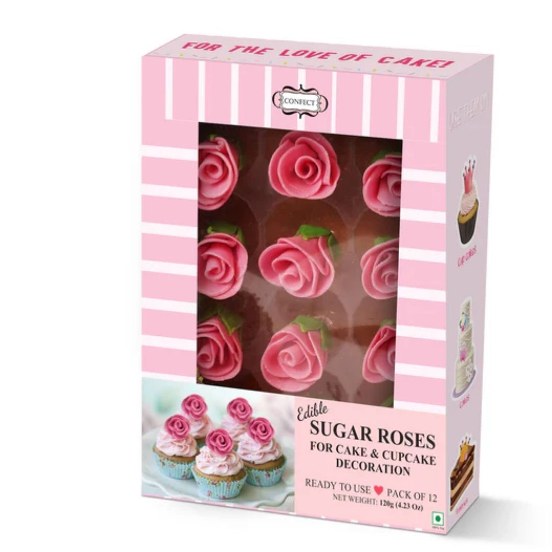 Sugar Roses Cupcake Decoration Old Rose 120 gms Confect