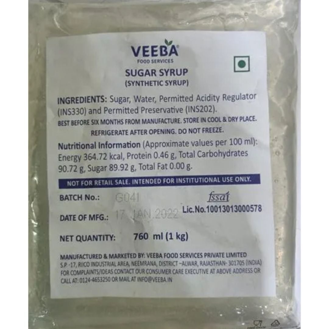 Sugar Syrup 1 Kgs Veeba