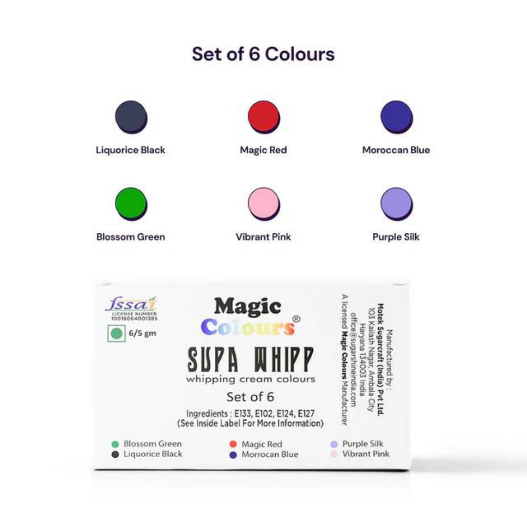 Supa Whipp Set (6 Colours) 30 Gm Magic Colour