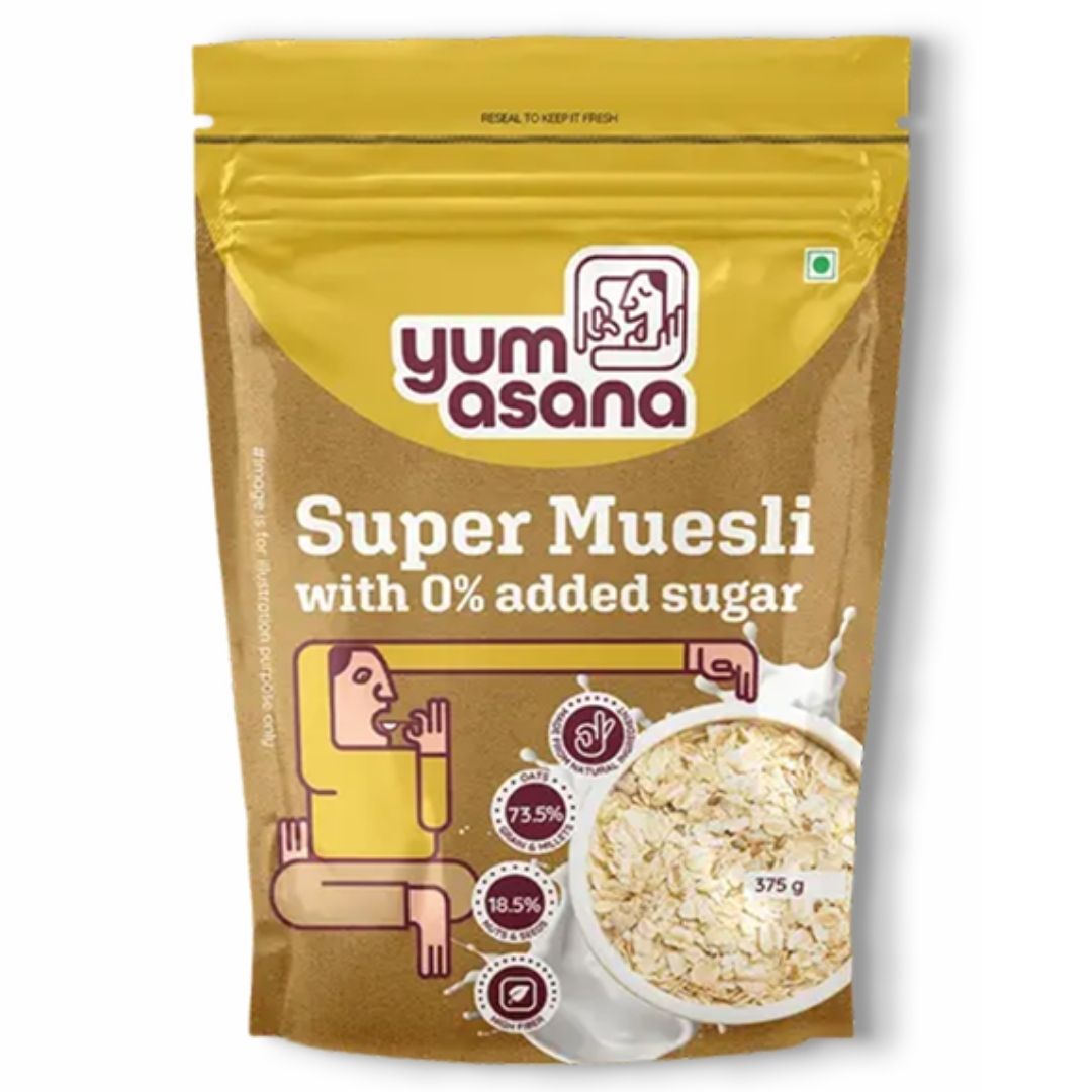 Super Muesli No Added Sugar 375g Yum Asana