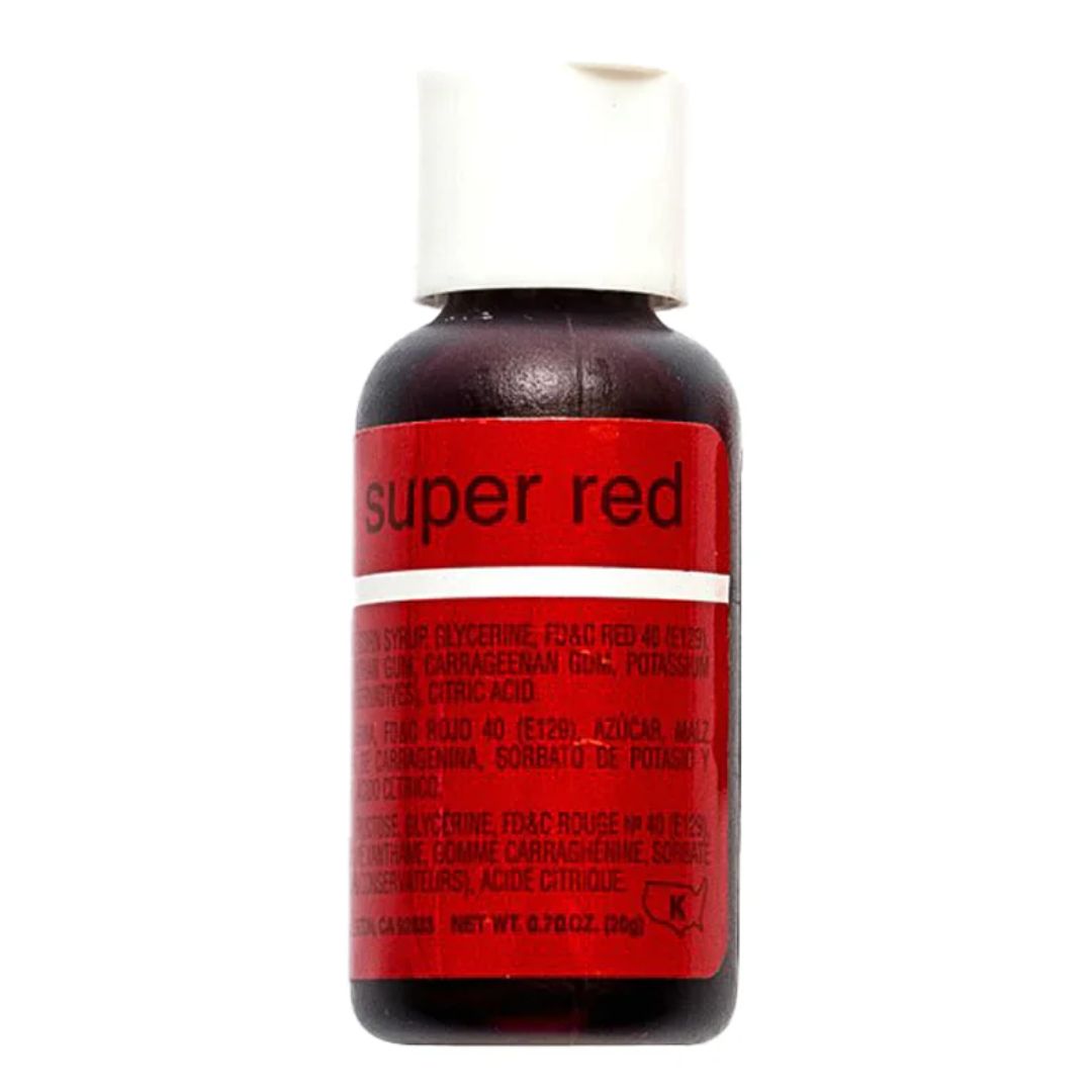 Super Red Edible Liqua Gel Colour 20ml Chefmaster