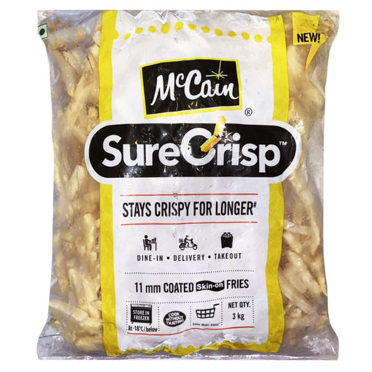 Sure Crisp (Skin On) Fries (11 mm) 3 kg  Mccain