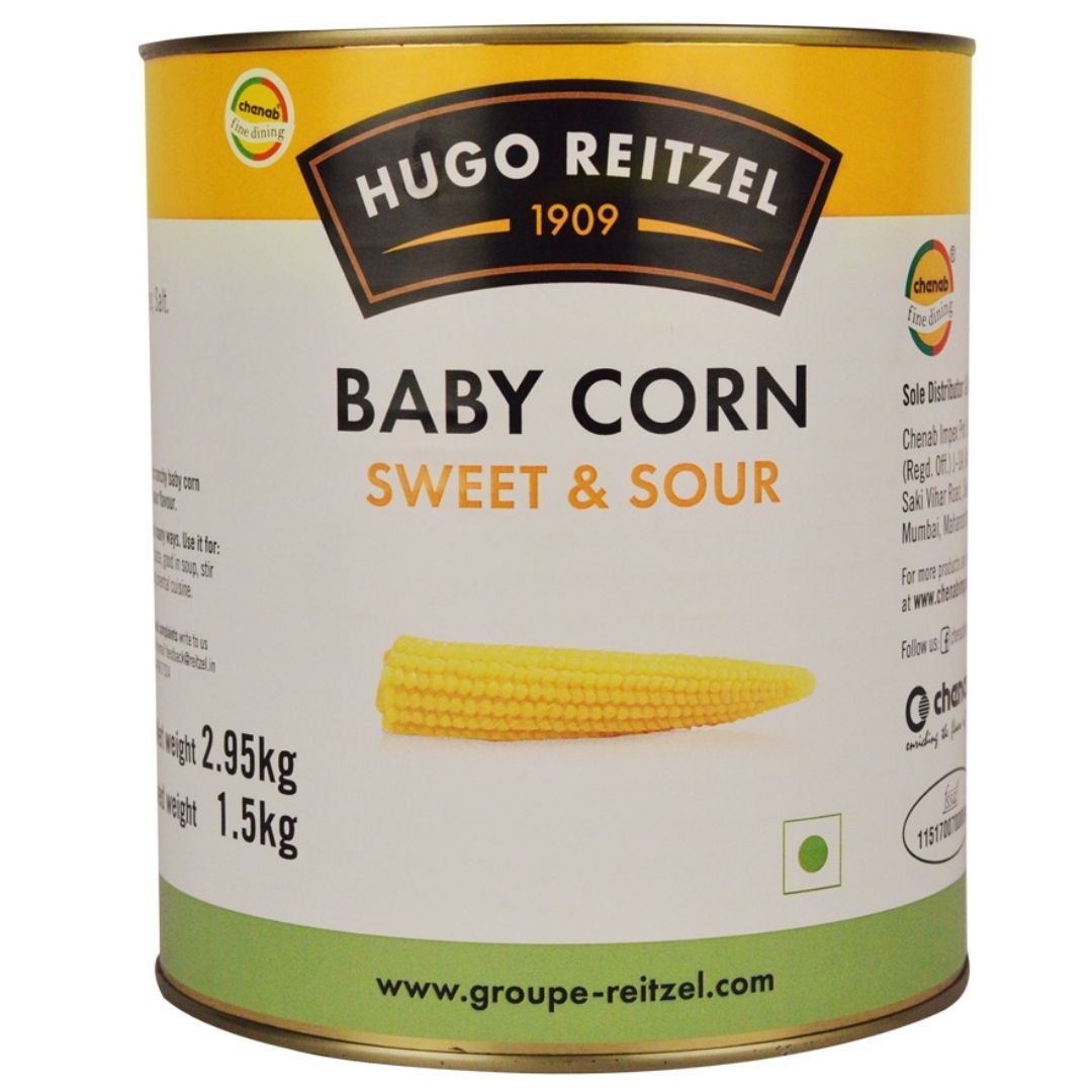 Sweet and Sour Baby Corn 2.95kg Hugo Reitzel