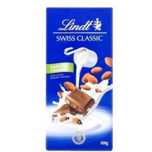 Swiss Classic Milk Almond Chocolate 100g Lindt